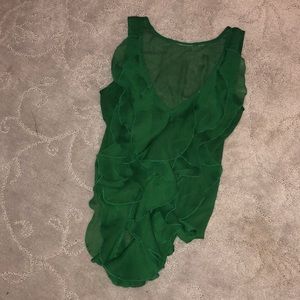Sheer ruffled blouse
